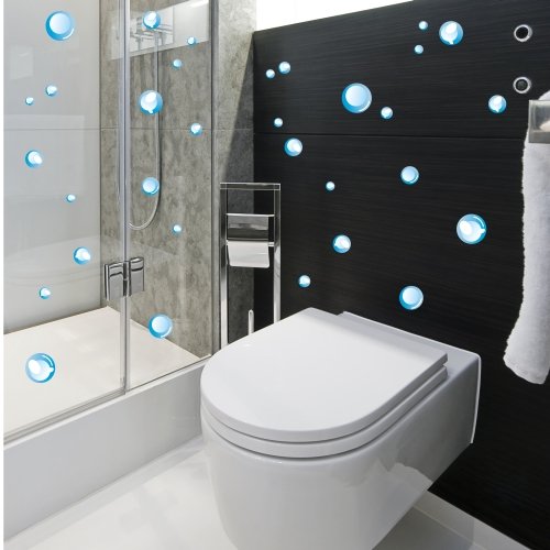 Wandkings Seifenblasen Wandsticker Set, 32 Aufkleber, 2 DIN A4 Bögen, Gesamtfläche 60 x 20 cm - 5