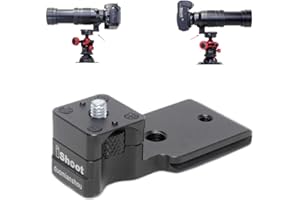 iShoot Metall-Objektivstativ, Stativhalterung, Ringsockel, fu脽, kompatibel mit Panasonic Leica DG Vario-Elmar 100鈥�400 mm f/4鈥�6.3 ASPH Power OIS, Objektivst眉tzhalter mit Arca Fit QR-Platte