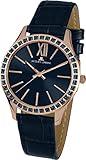 Jacques Lemans Damen Analog Quarz Uhr mit Leder Armband 1-1841M