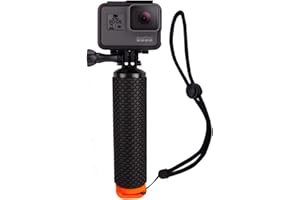 EDOSETEK Handler Floating Hand Grip with A Tripod Attachment, Waterproof Mount Water Sport Pole Diving Stick Monopod for GoPro Hero13 12 11 10 9 8 7 AKASO EK7000 DJI Osmo Crosstour Campark Action Cameras