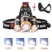 Produktbild WindFire LED-Stirnlampe, super hell, 6000 Lumen, wiederaufladbar, 4 Modi, zoombar, wasserdicht, Scheinwerfer perfekt für Laufen, Walking, Camping, Lesen, Wandern (nicht im Lieferumfang enthalten )