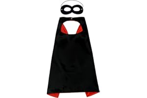 Proumhang Mantello Maschera set Halloween Natale Carnevale Bambini Festa di compleanno Cosplay Performance Costume Mantello Mantelli da Supereroe per Bambini da 1 a 9 anni