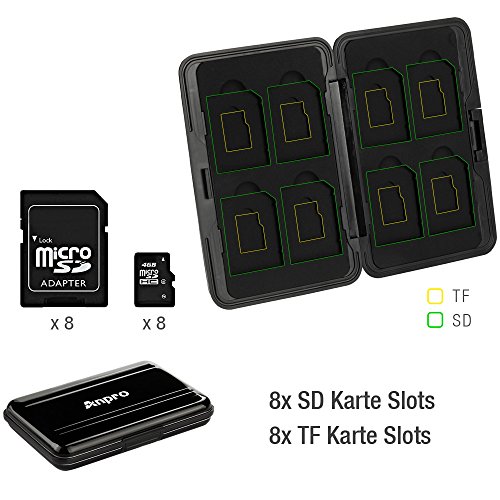 Anpro Wasserdicht Schutzbox für Speicherkarte 8x SDHC / SDXC / Micro-SD-Speicherkarten memory card holder - 6