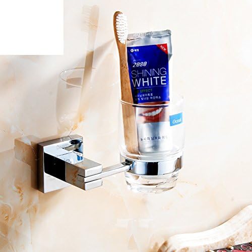 bathroom toothbrush tumbler holder copper mug Square glass frame-A