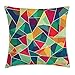 Produktbild Cupsbags Geometric Throw Pillow Cushion Cover, Fractal Geometry Patchwork of Multicolor Element Designed as a Graphic Grid Form, Decorative Square Accent Pillow Case, Multicolor16