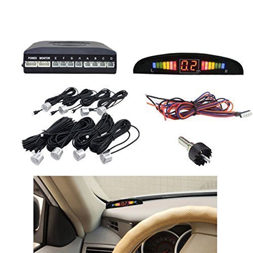 Preisvergleich Produktbild Hengda® Rückfahrhilfe Einparkhilfe 8 Sensoren Auto Rückfahrwarner Rückfahrsystem Parksensoren Universal Auto Parken Sensor System mit LED Farb Display