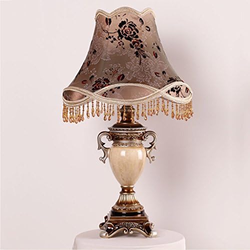 Retro table lamp antique creative study living room bedroom bedside table lamp A19 button switch resin lamp body