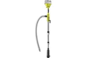 RYOBI Pompe Submersible de tansfert Sans Fil 18V ONE+ RY18STPA-0 – Eaux claires et chargées, Débit 4600L/h, Aspiration Jusqu’à 7m, Idéal Vidange, Arrosage – Batterie Non Incluse