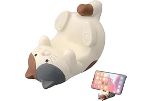 SoeUyd Funny Cat Holder, Chat Mignon Support de Téléphone, Supports pour Smartphone en Forme Chat, Fonctionne avec Tous Les Smartphones et Toutes Les Tables, Convient à la Maison, au Salon (C)