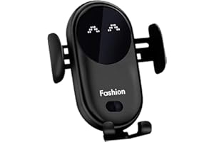 FIORKY Bezprzewodowa ładowarka samochodowa, spersonalizowany projekt robota inteligentny bezprzewodowy automatyczny wykrywacz samochodowy uchwyt na telefon ładowarka, szybkie ładowanie samochodowy uchwyt na