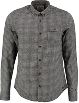 Garcia solid slim fit hemd grau khaki