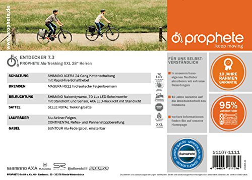 PROPHETE Alu-Trekking 28″ ENTDECKER 7.3 (zulässiges Gesamtgewicht 170 kg) - 2