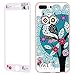 Price comparison product image iPhone 7 Plus Case and Screen Protector, iPhone 8 Plus Case Animal, Wafly Silicone Shockproof Full Protective Back Cover Case+9H Tempered Glass Film for Apple iPhone 7 Plus/8 Plus 5.5"-Owl Colorful