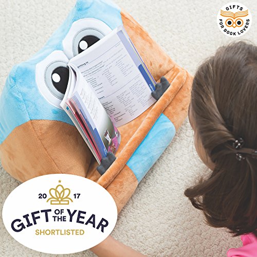 Kinder iPad und Tablethalter fürs Auto, Reisen oder fürs Lesen im Bett – Hund Kuscheltier Buchhalter & Lesekissen – Ideal für Jungen, Mädchen & Kinder aller Altersstufen - 2
