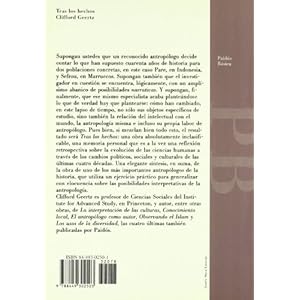 Tras los hechos: Dos países, cuatro décadas y un antropólogo (Básica)