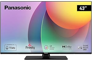 Panasonic TB-43W60AEY, W60 Series 43 inch 4K Ultra HD LED Smart TV, 2024, Freely, TiVo, 4K Colour Engine, Dolby Vision & Atmos, For An Exceptional Visual Experience