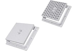 Uzman Couvercle de vérification Classe A15 - Pour puits de révision (32,5 x 32,5 cm) - Couvercle d'égout - Pour jardin, sol, puits de drainage