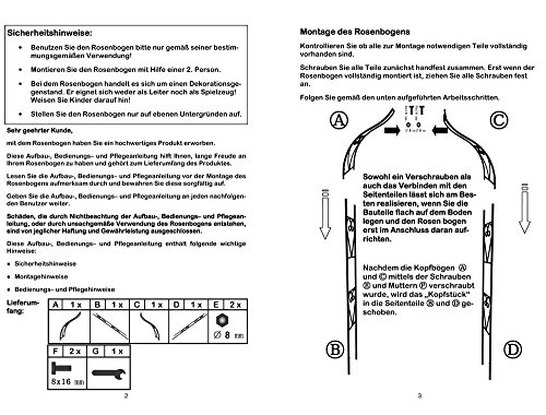 My Garden Rosenbogen, Metall unterverzinkt und pulverbeschichtet, 140 x 40 x 290 cm, bronze