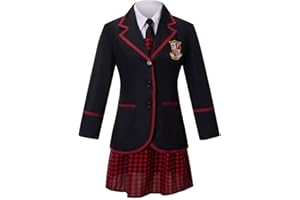 Cos-Animefly Women The Umbrella School Uniform Academy Cosplay Costume Halloween Number Five Cosplay Outfit for Girls