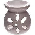 Brucia Essenza olio in Ceramica colorata con Petali Intagliati da 7 cm