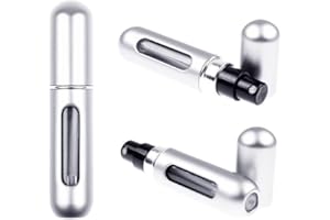 Fia Direct Perfume Atomiser Aftershave Travel Refillable Bottle Portable Handbag Spray-5ML (Silver)