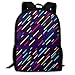 Produktbild Line Color Rain Black Printed School Backpack Water Resistant Travel Rucksack Bag Laptop Lightweight Backpack Daypack,17 Inch