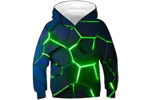 Goodstoworld Bluza z kapturem z nadrukiem 3D, dla chłopców i dziewczynek, zabawna bluza z kapturem, dla dzieci w wieku 4-16 lat