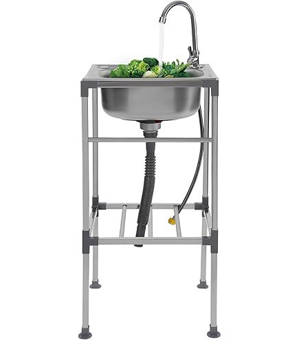 Fregadero 60 Fregadero De Acero Inoxidable De Pie Independiente Con 1 Compartimento Fregadero Acero Inoxidable Baratos