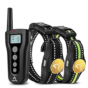 PATPET Dog Shock Collar for 2 Dogs with Remote - 1000' Range Training Collars for 2 Dogs Ipx7 Waterproof Dog Training Collar Fast Training Effect for Small Medium Large Dogs