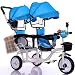 Produktbild YUMEIGE Dreiräder Kinder Dreirad Schaum Rad 1-6 Jahre alt Geburtstag Kinder Geschenk Kleinkind Kinderwagen Trike mit zusammenklappbaren Markise Last Gewicht 200 kg (Farbe : Blau)