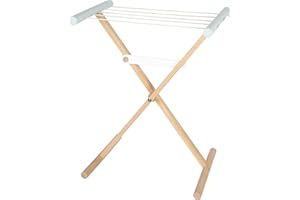 small foot Tendedero de Madera, Plegable y ocupa Poco Espacio, Juguete doméstico para niños a Partir de 3 años, 12479