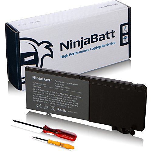 NinjaBatt® Laptop-Akku für Apple MacBook Pro 13 inch MB991CH/A MB991J/A MB991TA/A MB991ZP/A (Mid 2009 2010 Early 2011) MB990LL/A MB991LL/A -Premium quality High performance[Li-Polymer/58Wh/10.8v]