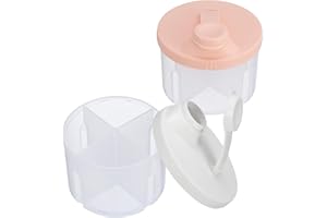 saerryor 2Pcs Milk Powder Dispenser with Snap-On Lid, Formula Powder Pots, Non-Spill Portable Milk Powder Container Milk Powder Storage Outdoor Food Container for Travel Outdoor