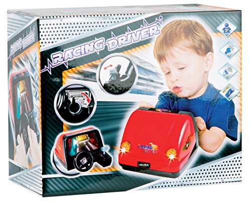 Preisvergleich Produktbild Kinder Autocockpit Rennsimulator mit Lenkrad Licht Sound uvm