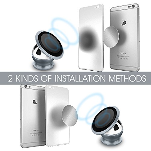 Tronisky Supporto Magnetico Auto Universale Supporto Auto Smartphone 360 Gradi di Rotazione Porta Telefono per iPhone X/ 8/ 8 Plus/ 7/ 6, Samsung Galaxy S9/ S9 Plus/ S8 / S7/ Note 8, Sony, HUAWEI, Xiaomi, GPS ecc