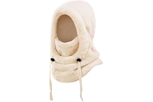 freesiom Cagoule Unisexe Garcon Fille 3-10 Ans Bonnet Enfant Hiver Chaud Laine Fine Epais Ski Modo Mignon Protection d'oreilles Écharpe Chapeau Cape Bobs Ajustable