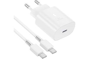 GYUSITY USB C Ladegerät, Schnellladegerät 25w mit 2M Kabel, Ladekabel mit Netzteil,Typ C Schnellladegerät, Fast Charger für Samsung Galaxy S23/S22/S21/S20,Ultra, A53 5g,A51,A52,iPhone 15/Pro/Pro Max(Weiß)