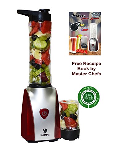 Libra 400 Watt Personal Nutri Blender for Smoothie Protein Shake Maker with 2 Portable Sports Jars