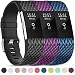 Produktbild Onedream Kompatibel für Fitbit Charge2 Charge 2 Armband Damen Herren Ersatzarmband Sport Band Schwarz Blau Pflaume