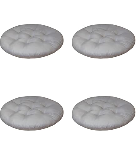 Lot de 2 coussins de chaise ronds pour enfant avec inserts antidérapants - Coussin de sol pour enfant - Coussin de siège animal - Pour l'intérieur et l 'extérieur - 30 x 30