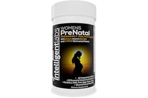 INTELLIGENT LABS Women's Prenatal Multivitamin, Highest Number of Pregnancy Vitamins and Minerals, with 100% 5-MTHF Activated Folate, Active B12 and B6, Easy-to-Take, 2 Months Supply