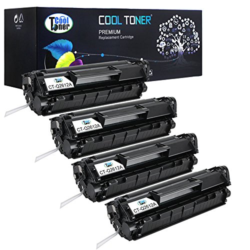 Cool Toner 4 pack Compatible Toner für HP Q2612A 12a für HP LaserJet 1010 1012 1015 1018 1020 1022 3015 3020 3030 3050 3050Z 3052 3055 M1005MFP M1319MFP, HP Q2612A, 2000 seiten
