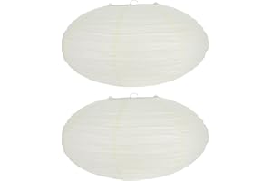 ARTIBETTER White Paper Lanterns, 2pcs Paper Lampshades for Ceiling Lights, Foldable Lamp Shades, Japanese Pendant Lamp Shade for Living Room Bedroom