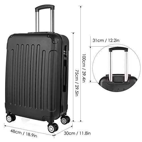 Equipaje de mano - Maleta Cabina con 4 ruedas -Maleta rígida - Maletas Viaje - Juegos de maletas - Bolsas de viaje - ABS Maleta rígida giratoria - Bolsas de equipaje (4 unidades) - 28