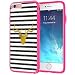 Produktbild iPhone 6 6S Plus 14 cm Fall, Hülle, Case True Color® Kopf der goldenes Reh auf Schwarz & Weiß Streifen Slim Hybrid Hard Back + weich TPU Bumper Schutz Langlebig [True Schützen Serie] + kostenlosem Stylus und Displayschutzfolie