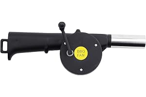 Amig - Manuell blåsare för grill - 25 cm - Rostfritt stål - Luftkontroll för grill, eldstäder och glöd - Portabelt format - Mod. AM13
