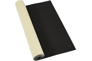 BENECREAT Rollo de Espuma EVA Autoadhesivo Negro de 2mx40cm, Hoja de Gomaespuma Impermeable de 1mm de Espesor para Protección de Muebles, Relleno de Huecos, Proyecto de Disfraces Y Manualidades.