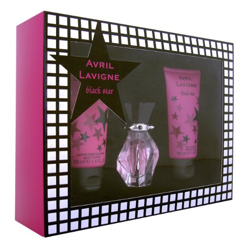 Preisvergleich Produktbild Avril Lavigne Black Star Women Giftset EDP Spray 15ml, Bath & Shower Gel 50ml und Body Lotion 50ml, 1er Pack (1 x 115 ml)