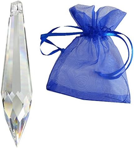 Christoph Palme Leuchten BIRNEL 76 mm 1 Item in Fine Gift Bag Rainbow Crystal Feng Shui Window Decoration Multi-Faceted Crystal Pendants Chandelier with Crystal Tip