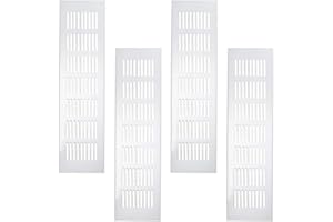 CHENYU 4 Stück Lüftungsgitter Sockel Entlüftungsgitter/Aluminiumlegierung Lüftungsschlitze und Gitter 80 x 300 mm Lüftungsabdeckung für Schrank, Kleiderschrank, Belüftung